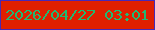 文字の大きさ：4、枠の色：4629b6、背景の色：df1f00、文字の色：21b872 無料ブログパーツのブログ時計
