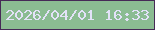 文字の大きさ：1、枠の色：462a56、背景の色：8bbc92、文字の色：e3e2f8 無料ブログパーツのブログ時計