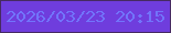文字の大きさ：3、枠の色：462a62、背景の色：6f3ddd、文字の色：7274fa 無料ブログパーツのブログ時計