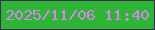 文字の大きさ：5、枠の色：462b51、背景の色：2db537、文字の色：db85ea 無料ブログパーツのブログ時計