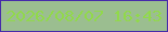文字の大きさ：5、枠の色：462baa、背景の色：9bbe90、文字の色：91d94b 無料ブログパーツのブログ時計