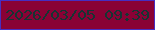 文字の大きさ：1、枠の色：462ec1、背景の色：890235、文字の色：163433 無料ブログパーツのブログ時計