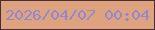 文字の大きさ：2、枠の色：462f3a、背景の色：dea27f、文字の色：9288d1 無料ブログパーツのブログ時計