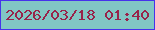 文字の大きさ：3、枠の色：4633eb、背景の色：81c7c4、文字の色：98234a 無料ブログパーツのブログ時計