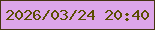 文字の大きさ：4、枠の色：463411、背景の色：dda5e9、文字の色：5b4d02 無料ブログパーツのブログ時計