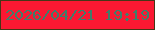 文字の大きさ：4、枠の色：463617、背景の色：fa1832、文字の色：3f7e6a 無料ブログパーツのブログ時計