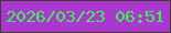 文字の大きさ：4、枠の色：463832、背景の色：ab37d1、文字の色：3ff44a 無料ブログパーツのブログ時計