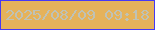 文字の大きさ：1、枠の色：4639f4、背景の色：e5b25a、文字の色：bfc2b6 無料ブログパーツのブログ時計