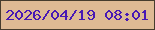 文字の大きさ：2、枠の色：463c2d、背景の色：deba94、文字の色：4818b4 無料ブログパーツのブログ時計
