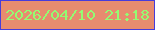 文字の大きさ：5、枠の色：463cdb、背景の色：e78c6f、文字の色：93fc72 無料ブログパーツのブログ時計