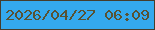 文字の大きさ：2、枠の色：463d2c、背景の色：34a9ee、文字の色：585232 無料ブログパーツのブログ時計