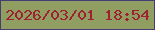 文字の大きさ：1、枠の色：463d73、背景の色：919e61、文字の色：9d2132 無料ブログパーツのブログ時計