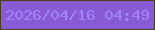 文字の大きさ：4、枠の色：463e0e、背景の色：885ad3、文字の色：a184fd 無料ブログパーツのブログ時計