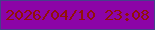 文字の大きさ：4、枠の色：46408b、背景の色：8c04a7、文字の色：921109 無料ブログパーツのブログ時計