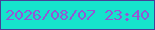 文字の大きさ：3、枠の色：464097、背景の色：16e3cc、文字の色：9456d4 無料ブログパーツのブログ時計
