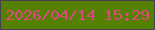 文字の大きさ：5、枠の色：464153、背景の色：558001、文字の色：e04681 無料ブログパーツのブログ時計