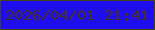 文字の大きさ：4、枠の色：464415、背景の色：1e0eed、文字の色：443028 無料ブログパーツのブログ時計