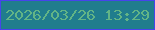 文字の大きさ：2、枠の色：4644eb、背景の色：207d8d、文字の色：62b486 無料ブログパーツのブログ時計