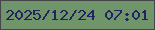 文字の大きさ：2、枠の色：46454c、背景の色：71956a、文字の色：222460 無料ブログパーツのブログ時計