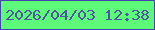 文字の大きさ：5、枠の色：4645ac、背景の色：5dfa79、文字の色：5057a3 無料ブログパーツのブログ時計