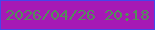 文字の大きさ：5、枠の色：4645ea、背景の色：a619b5、文字の色：548d59 無料ブログパーツのブログ時計