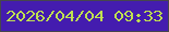 文字の大きさ：4、枠の色：46464d、背景の色：441caf、文字の色：bfe050 無料ブログパーツのブログ時計