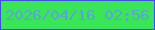 文字の大きさ：1、枠の色：4646ff、背景の色：39e655、文字の色：5ca3d9 無料ブログパーツのブログ時計