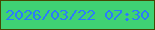 文字の大きさ：5、枠の色：464803、背景の色：3fd274、文字の色：2b7afc 無料ブログパーツのブログ時計
