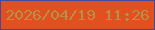 文字の大きさ：2、枠の色：46489a、背景の色：e0511f、文字の色：b78f48 無料ブログパーツのブログ時計