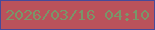 文字の大きさ：3、枠の色：464a9a、背景の色：ba525b、文字の色：799669 無料ブログパーツのブログ時計