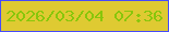文字の大きさ：2、枠の色：464bfa、背景の色：dfca32、文字の色：88c60b 無料ブログパーツのブログ時計
