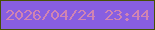 文字の大きさ：2、枠の色：465102、背景の色：885ee0、文字の色：d084b2 無料ブログパーツのブログ時計