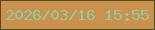 文字の大きさ：4、枠の色：465123、背景の色：cd914e、文字の色：8ecda4 無料ブログパーツのブログ時計