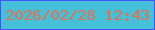 文字の大きさ：2、枠の色：4652fa、背景の色：46c0d8、文字の色：e5704e 無料ブログパーツのブログ時計