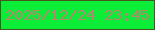 文字の大きさ：3、枠の色：46541d、背景の色：0bed37、文字の色：b3866f 無料ブログパーツのブログ時計