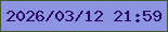 文字の大きさ：5、枠の色：465627、背景の色：8d94e2、文字の色：28065d 無料ブログパーツのブログ時計