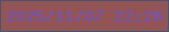 文字の大きさ：1、枠の色：465672、背景の色：935456、文字の色：7154bc 無料ブログパーツのブログ時計