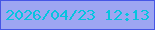 文字の大きさ：5、枠の色：4656e5、背景の色：9da6f2、文字の色：05c4df 無料ブログパーツのブログ時計