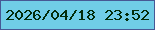 文字の大きさ：2、枠の色：465895、背景の色：70cde7、文字の色：022d0a 無料ブログパーツのブログ時計