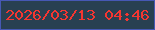 文字の大きさ：2、枠の色：4658b4、背景の色：284051、文字の色：f43631 無料ブログパーツのブログ時計