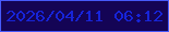 文字の大きさ：4、枠の色：465afb、背景の色：140455、文字の色：1724d8 無料ブログパーツのブログ時計