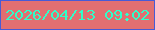 文字の大きさ：5、枠の色：465bd6、背景の色：e16f71、文字の色：30fec9 無料ブログパーツのブログ時計