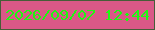 文字の大きさ：2、枠の色：465d38、背景の色：da5887、文字の色：1ef812 無料ブログパーツのブログ時計