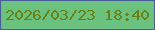 文字の大きさ：5、枠の色：465d99、背景の色：6bc17e、文字の色：678115 無料ブログパーツのブログ時計