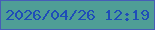 文字の大きさ：3、枠の色：465db7、背景の色：4f9e96、文字の色：1e4db8 無料ブログパーツのブログ時計