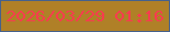 文字の大きさ：1、枠の色：46618c、背景の色：b08027、文字の色：f63d4e 無料ブログパーツのブログ時計