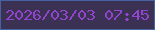 文字の大きさ：5、枠の色：4662a2、背景の色：3b3152、文字の色：9344cf 無料ブログパーツのブログ時計