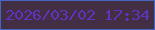 文字の大きさ：1、枠の色：4665c2、背景の色：422f44、文字の色：6331bf 無料ブログパーツのブログ時計