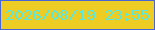 文字の大きさ：4、枠の色：4666d5、背景の色：edcc24、文字の色：59e8e0 無料ブログパーツのブログ時計