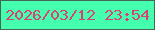 文字の大きさ：4、枠の色：466755、背景の色：44ffad、文字の色：d94177 無料ブログパーツのブログ時計